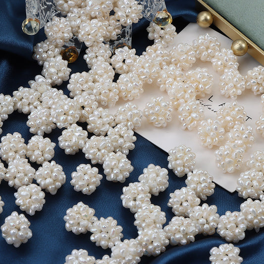 Transparent line woven pearl flower balls