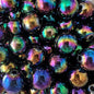 Colorful glossy round acrylic beads in 10–16mm for DIY use