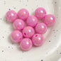 Colorful glossy round acrylic beads in 10–16mm for DIY use