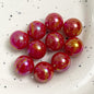 Colorful glossy round acrylic beads in 10–16mm for DIY use
