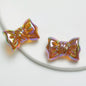 Glossy transparent candy bow-shaped beads for DIY crafting