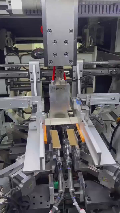 Jewelry drawer gift box, which can hold necklaces, rings, and earrings. Video of the making machine of the box
